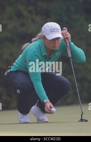 22. Oktober 2022, WONJU, GAMGWON, SÜDKOREA: 22. Oktober 2022-Wonju, Südkorea-Lindsey Weaver Wright of USA Action auf dem 7. Grün während einer BMW LADIES CHAMPIONSHIP 2022 Runde 3 im Oak Valley Golf Club in Wonju, Südkorea. (Bild: © Ryu Seung-Il/ZUMA Press Wire) Stockfoto