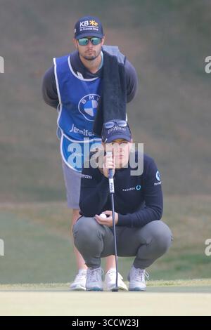 22. Oktober 2022, WONJU, GAMGWON, SÜDKOREA: 22. Oktober 2022-Wonju, Südkorea-Jennifer Kupcho von USA auf dem 7. Green während einer BMW LADIES CHAMPIONSHIP 2022 Runde 3 im Oak Valley Golf Club in Wonju, Südkorea. (Bild: © Ryu Seung-Il/ZUMA Press Wire) Stockfoto