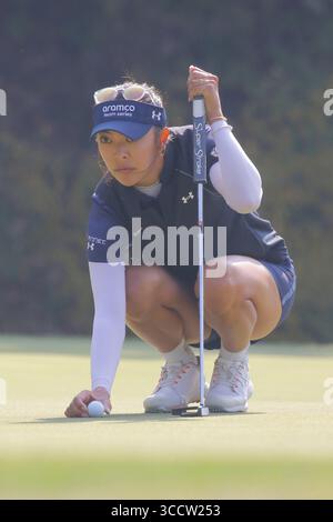 22. Oktober 2022, WONJU, GAMGWON, SÜDKOREA: 22. Oktober 2022-Wonju, Südkorea-Alison Lee von den USA Action auf dem 7. Grün während einer BMW LADIES CHAMPIONSHIP 2022 Runde 3 im Oak Valley Golf Club in Wonju, Südkorea. (Bild: © Ryu Seung-Il/ZUMA Press Wire) Stockfoto