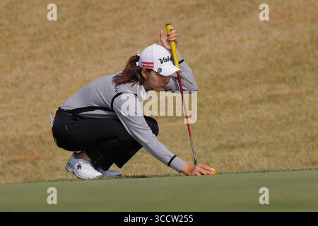 22. Oktober 2022, WONJU, GAMGWON, SÜDKOREA: 22. Oktober 2022-Wonju, Südkorea-Chella Choi von Südkorea auf dem 8. Green während einer BMW LADIES CHAMPIONSHIP 2022 Runde 3 im Oak Valley Golf Club in Wonju, Südkorea. (Bild: © Ryu Seung-Il/ZUMA Press Wire) Stockfoto