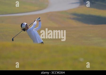 22. Oktober 2022, WONJU, GAMGWON, SÜDKOREA: 22. Oktober 2022-Wonju, Südkorea-Yeaeun Hong von Südkorea Action auf dem 9. Grün während einer BMW LADIES CHAMPIONSHIP 2022 Runde 3 im Oak Valley Golf Club in Wonju, Südkorea. (Bild: © Ryu Seung-Il/ZUMA Press Wire) Stockfoto