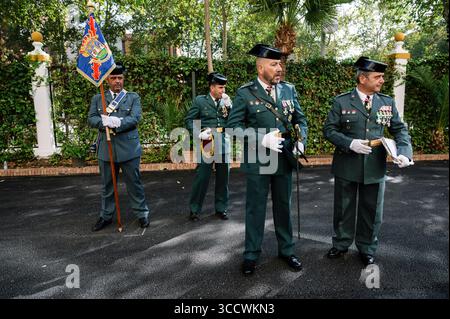 12. Oktober 2022, Sevilla, Andalusien, Spanien: Guardia Civil Officers während der Feierlichkeiten ihres Schutzpatrons und des Nationalfeiertags. (Bild: © Angel Garcia/ZUMA Press Wire) Stockfoto