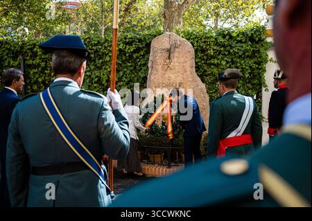 12. Oktober 2022, Sevilla, Andalusien, Spanien: Guardia Civil Officers während der Feierlichkeiten ihres Schutzpatrons und des Nationalfeiertags. (Bild: © Angel Garcia/ZUMA Press Wire) Stockfoto