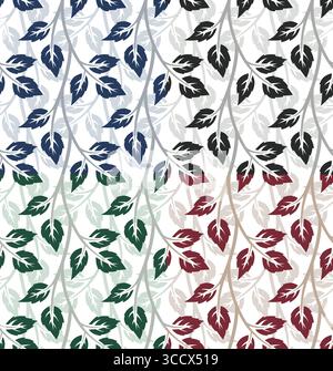 Die nahtlose Hintergründe mit Rosenblättern. Stock Vektor