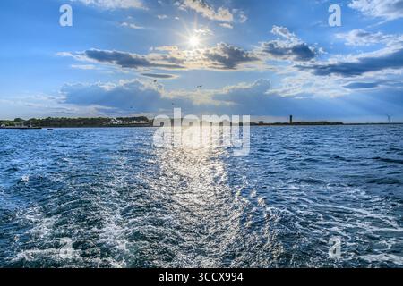 Cheradi-Inseln: Skyline der Insel San Pietro in Apulien, süditalien. Stockfoto