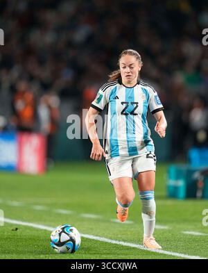 24. Juli 2023: Estefania Banini (Argentinien) kontrolliert den Ball bei einem Spiel der Gruppe G - FIFA Frauen-Weltmeisterschaft Australien & Neuseeland 2023, Italien gegen Argentinien, im Eden Park, Auckland, Neuseeland. Kim Price/CSM (Kreditbild: © Kim Price/CSM via ZUMA Press Wire) Stockfoto