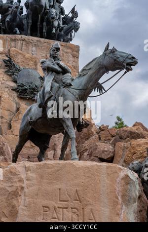 13. März 2023, Mendoza, Mendoza, Argentinien: General Jose de San Martin über das Denkmal für die Armee der Anden im General San Martin Park in Mendoza, Argentinien. (Kreditbild: © Jon G. Fuller / Vwpics/VW Pics via ZUMA Press Wire) Stockfoto