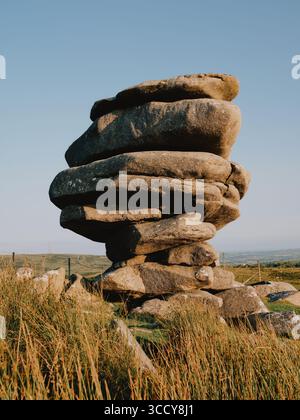 Die Cheesewring Granit Felsformation auf Stowes Hill, Bodmin Moor, Minions, Cornwall England UKStowes Hill, Stockfoto