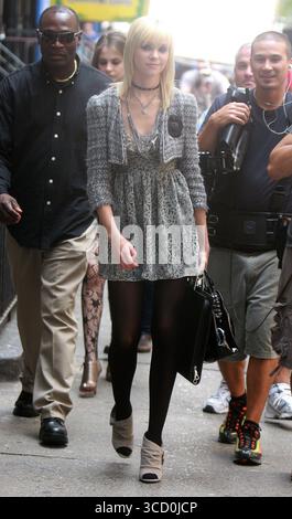 Taylor Momsen filmte Gossip Girl in New York City am 30. September 2008 Stockfoto