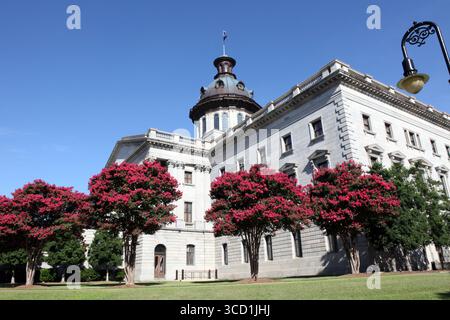 Blick auf das South Carolina State House in Columbia, South Carolina Stockfoto