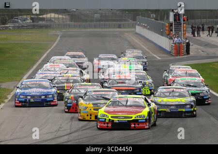 Magione, Italien - 20. September 2014: NASCAR Whelen Euro Series im Rennen auf dem Autodromo dell'Umbria in Magione. Stockfoto