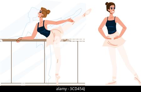 grace Tänzerin Ballerina Frauenvektor Stock Vektor