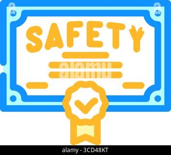 Vektorgrafik für Farbsymbole der Sicherheitszertifizierung Stock Vektor