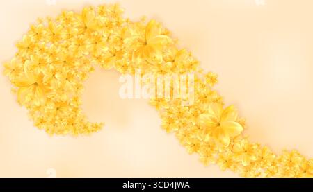 Weiches Gelb abstrakte Komposition mit sanftem Glühen Stock Vektor