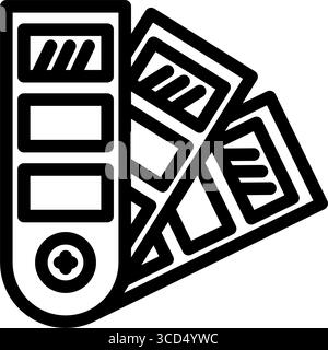 Farboptionen Liniensymbol Vektorillustration Stock Vektor