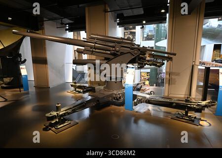 Deutsche 88-mm-Flugabwehrkanone im Imperial war Museum in London. Stockfoto