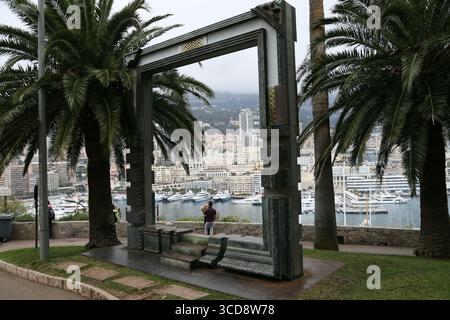 Exotischer Garten in Monaco Stockfoto