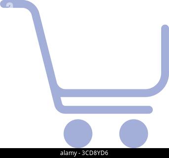 Purpurroter Warenkorb einfach. Vektor Stock Vektor