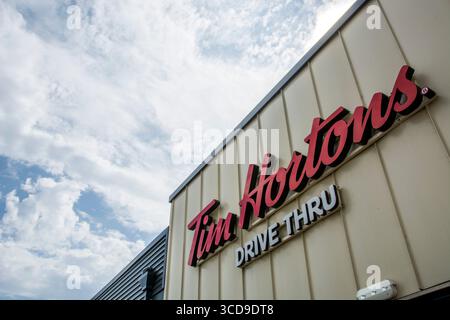 Kanadas größte Café- und Restaurantkette mit Schnellservice in Großbritannien, Tim Hortons Stockfoto