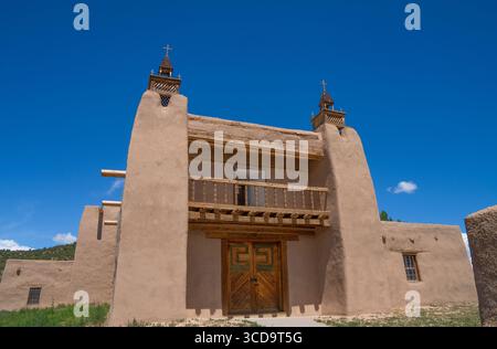Das Dorf Las Trampas wurde 1751 von 12 Familien aus Santa Fe unter der Leitung von Juan de Arguello als Spanisch-amerikanische Gemeinde gegründet. Stockfoto