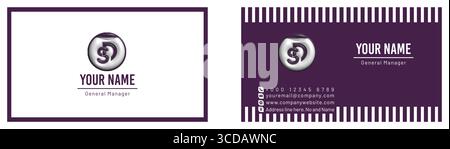 Moderne Visitenkartenvorlage – bearbeitbare PSD- und druckfertige Gestaltung für professionelles Branding Stock Vektor