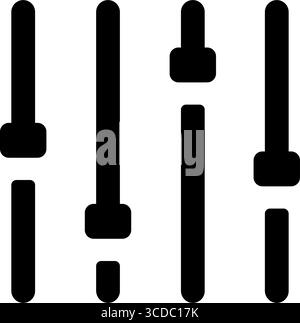 Illustration des Symbols für Equalizer, Soundmischer-Vektor Stock Vektor