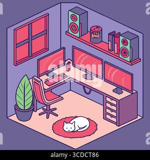 Kreative Vektorillustrationen, flache Grafiken und moderne digitale Kunst Stock Vektor