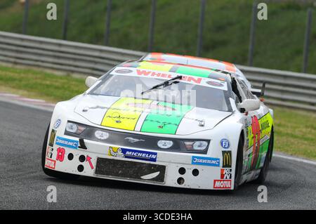 Magione, Italien - 20. September 2014: NASCAR Whelen Euro Series im Rennen auf dem Autodromo dell'Umbria in Magione. Stockfoto
