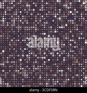 Geometrische Formen. Quadrate mit Farbabstufungen in mehreren Farben. Dunkelviolett, helles Lavendel, gedämpftes Grau, staubige Rose. Stock Vektor