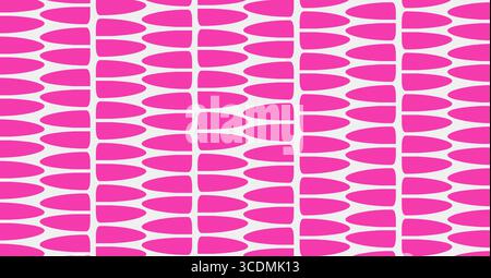 Abstraktes, nahtloses Muster. Geometrische Formen, Farbigkeit, Wiederholungen, Überlappungen. Künstlerische, farbenfrohe Tapete. Magenta, lila auf der Oberseite Stockfoto