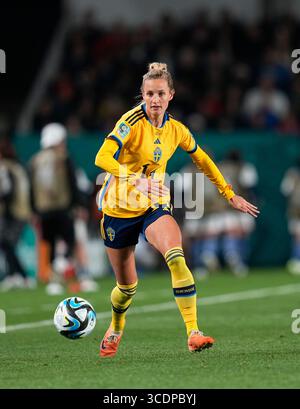 11. August 2023: Nathalie Bjorn (Schweden) kontrolliert den Ball während eines Spiels , AT , . Kim Price/CSM (Kreditbild: © Kim Price/CSM via ZUMA Press Wire) Stockfoto