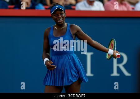 Victoria Mboko ( Kanada ) Turniersieger des WTA Masters 1000 der Omnium National Bank von Montreal ( Kanada ) von Rogers Stockfoto