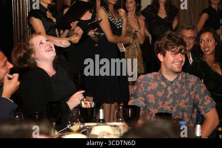 Adele und Jack Penate beim Black Ball in London, 10. Juli 2008 Stockfoto