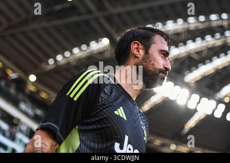 Juventus’ Torhüter Carlo Pinsoglio während des Freundschaftsspiels zwischen Juventus FC und Juventus Next Gen am 13. August 2025 in Turin, Italien Stockfoto