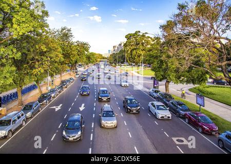 Av. Vor Figueroa Alcorta, Recoleta, Buenos Aires Stockfoto