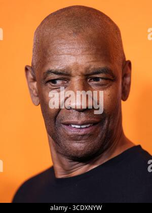 MIRACLE MILE, LOS ANGELES, KALIFORNIEN, USA - 13. AUGUST: Der US-amerikanische Schauspieler, Regisseur und Produzent Denzel Washington kommt am 13. August 2025 in Miracle Mile, Los Angeles, Kalifornien. (Foto: Xavier Collin/Image Press Agency) Stockfoto
