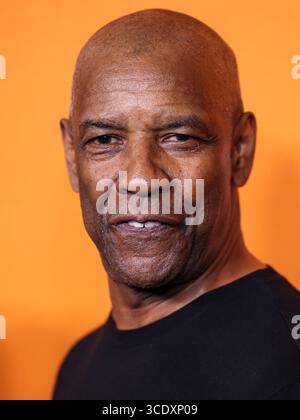 MIRACLE MILE, LOS ANGELES, KALIFORNIEN, USA - 13. AUGUST: Der US-amerikanische Schauspieler, Regisseur und Produzent Denzel Washington kommt am 13. August 2025 in Miracle Mile, Los Angeles, Kalifornien. (Foto: Xavier Collin/Image Press Agency) Stockfoto