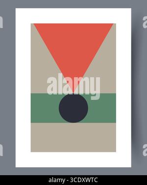 Leuchtende Farben, die abstrakte geometrische Formen in einem schönen und auffälligen Stil darstellen Stock Vektor