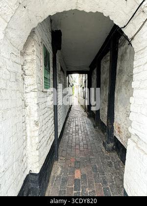 Yarnells Alley, Tewkesbury, Gloucestershire, England, Großbritannien. Stockfoto