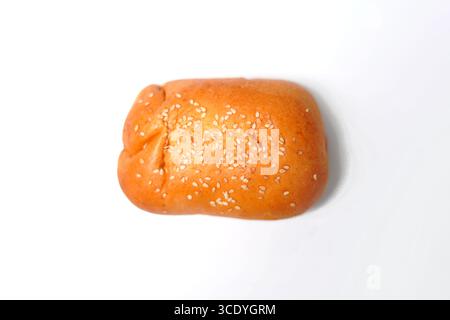 Brotbrötchen auf weißem Hintergrundbild Stockfoto