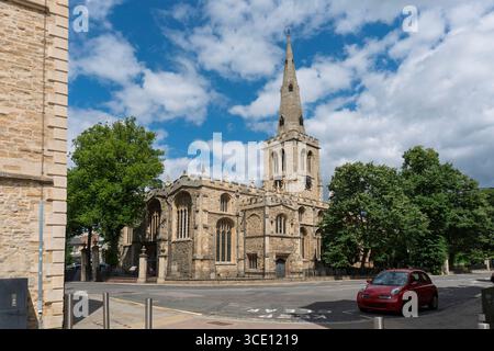 St Paul's Church ist eine Kirche der englischen Kirche am St Paul's Square in Bedford, Bedfordshire, England, Ecke der Eintragung in Bedford Stockfoto