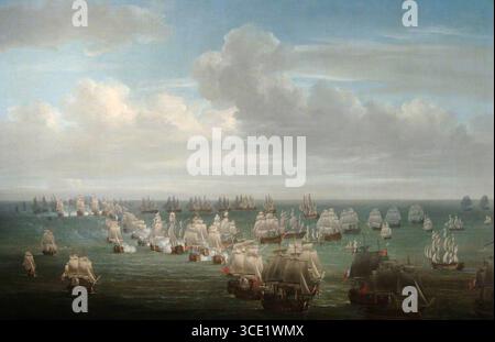Nicholas Pocock (1740–1821) - die Schlacht von Trafalgar, 21. Oktober 1805 Stockfoto