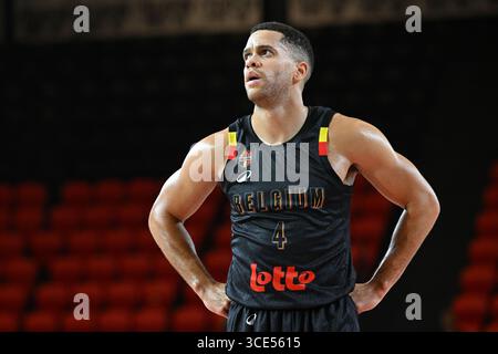 Charleroi, Belgien. August 2025. Der Belgier Emmanuel Manu Lecomte wurde während eines Basketballspiels zwischen der belgischen Nationalmannschaft Belgische Lions und Großbritannien am Freitag, den 15. August 2025 in Oostende in einem Freundschaftsturnier dargestellt. BELGA PHOTO MAARTEN STRAETEMANS Credit: Belga News Agency/Alamy Live News Stockfoto
