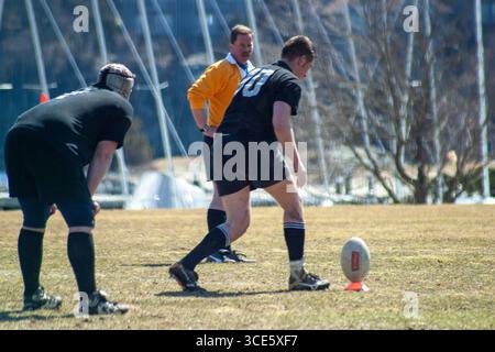 Rugby im Herbst Stockfoto