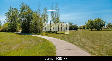 Meewasin Park liegt im River Heights Viertel von Saskatoon. Stockfoto