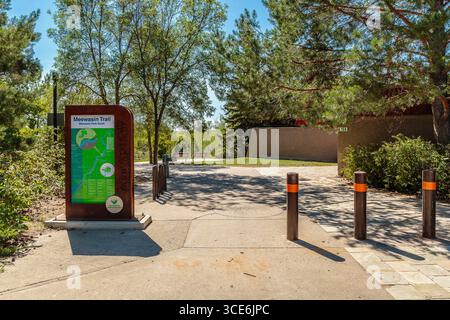 Meewasin Park liegt im River Heights Viertel von Saskatoon. Stockfoto