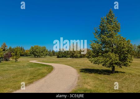 Meewasin Park liegt im River Heights Viertel von Saskatoon. Stockfoto