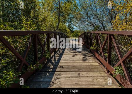 Meewasin Park liegt im River Heights Viertel von Saskatoon. Stockfoto