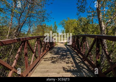 Meewasin Park liegt im River Heights Viertel von Saskatoon. Stockfoto
