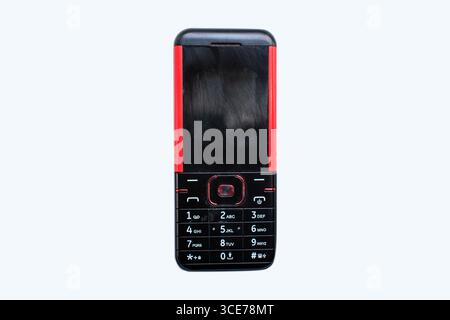 Handy-alte Mode-Stil isoliert auf weißem Hintergrund. Stockfoto